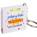 Prezent na Dzień Mężczyzn miara poziomica brelok Super Mężczyzna
