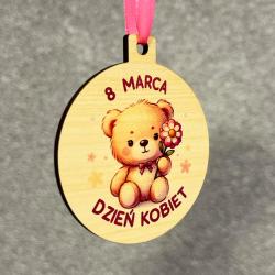 Medal miś z wstążką upominek prezent na Dzień...