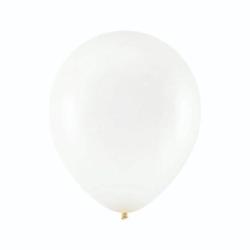 Balony Komunijne Białe Metaliczne 10 szt