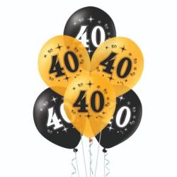 Balony urodzinowy z nadrukiem 40 w kolorze...