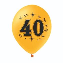 Balony urodzinowy z nadrukiem 40 w kolorze...