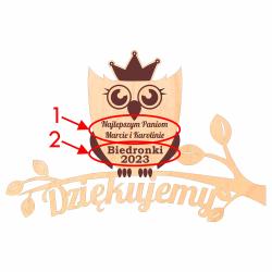 Ramka z imionami podziękowanie dla nauczyciela...