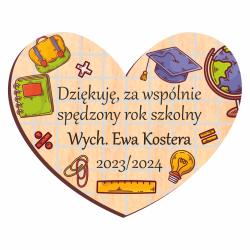 Serce z magnesem podziękowanie dla nauczyciela...