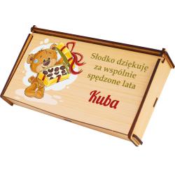 Pudełko na czekoladę z wizerunkiem misia...