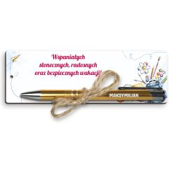 Tabliczka z długopisem dla ucznia Zakończenie...