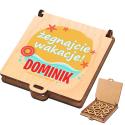 Gra kółko krzyżyk z nadrukiem i imieniem prezent na wakacje dla dziecka drewniana gra podróżna personalizowana