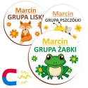 Magnes na Pasowanie do Przedszkola i Żłobka z nazwą grupy personalizowany upominek dla dzieci z nadrukiem