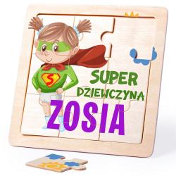 Personalizowane drewniane puzzle z imieniem...
