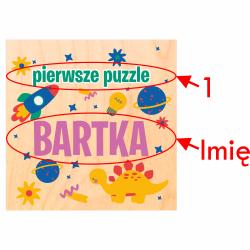 Personalizowane drewniane puzzle z imieniem...