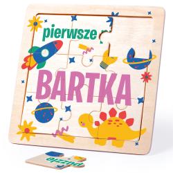 Personalizowane drewniane puzzle z imieniem...