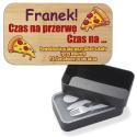 Lunch box z nadrukiem i imieniem dla ucznia pudełko śniadaniowe do szkoły prezent na pierwszy dzień szkoły upominek