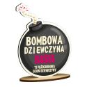 Prezent z okazji dnia Dziewczynek statuetka Bombowa Dziewczyna z imieniem