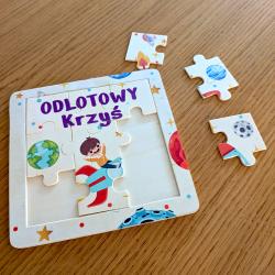 Personalizowane drewniane puzzle z imieniem -...