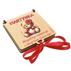 Gra kółko i krzyżyk miś z imieniem prezent na...