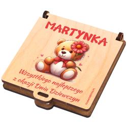 Gra kółko i krzyżyk miś z imieniem prezent na...