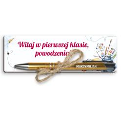 Tabliczka z długopisem na Pasowanie na Ucznia...