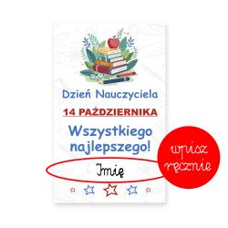 Bilecik do prezentu na Dzień Nauczyciela -...