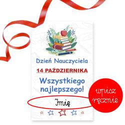 Bilecik do prezentu na Dzień Nauczyciela -...