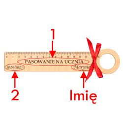 Prezent na Pasowanie linijka na lizaka z...