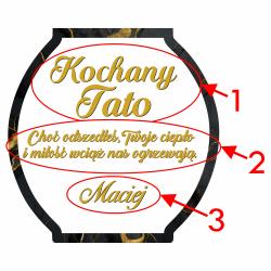 Ażurowy znicz szklany z dedykacją - Nowoczesny...