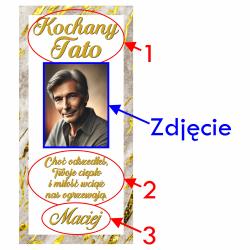 Duży elegancki szklany znicz z dedykacją i...