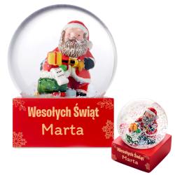 Prezent świąteczny kula śnieżna z dedykacją -...