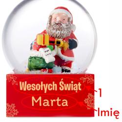 Prezent świąteczny kula śnieżna z dedykacją -...