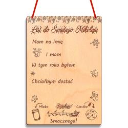 List do Św. Mikołaja na Święta Bożego...
