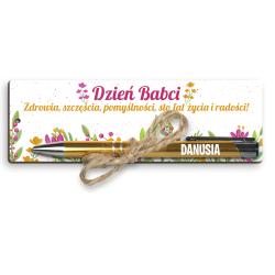 Zakładka i długopis z imieniem dla babci z...