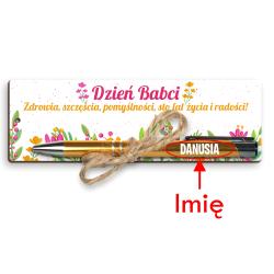Zakładka i długopis z imieniem dla babci z...