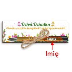 Zakładka i długopis z imieniem dla dziadka z...
