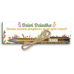 Zakładka i długopis z imieniem dla dziadka z...