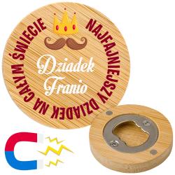 Drewniany magnes otwieracz z nadrukiem dla...