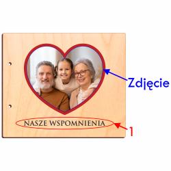 Drewniany album na zdjęcia na Dzień prezent dla...