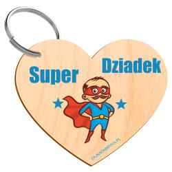 Brelok w kształcie serca dla super Dziadka...