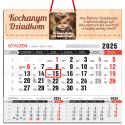 Personalizowany Kalendarz Wiszący 2025 z Imionami i Zdjęciem