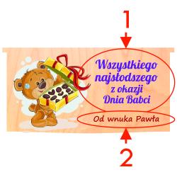 Drewniane pudełko na czekoladę prezent dla...