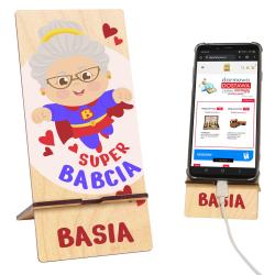 Stojak na telefon Super Babcia personalizowany...