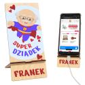 Stojak telefon Super Dziadek personalizowany prezent praktyczny