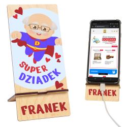 Stojak telefon Super Dziadek personalizowany...