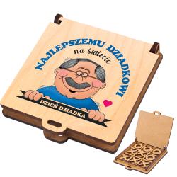 Drewniana gra kółko i krzyżyk prezent na Dzień...