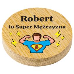 Drewniany magnes otwieracz prezent na Dzień...