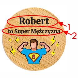 Drewniany magnes otwieracz prezent na Dzień...