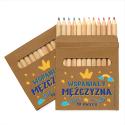 Kredki z nadrukiem prezent dla dzieci na Dzień Mężczyzn 10 marca