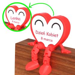 Personalizowane serce figurka prezent na Dzień...