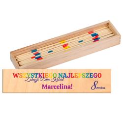 Personalizowana gra Mikado w drewnianym pudełku...