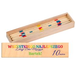 Personalizowana gra Mikado w drewnianym pudełku...