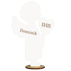 Duży anioł z imieniem dekoracja I Komunia...