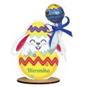 Personalizowana statuetka na lizaka na Wielkanoc z imieniem