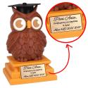 Personalizowana statuetka sowa z dedykacją dla nauczyciela